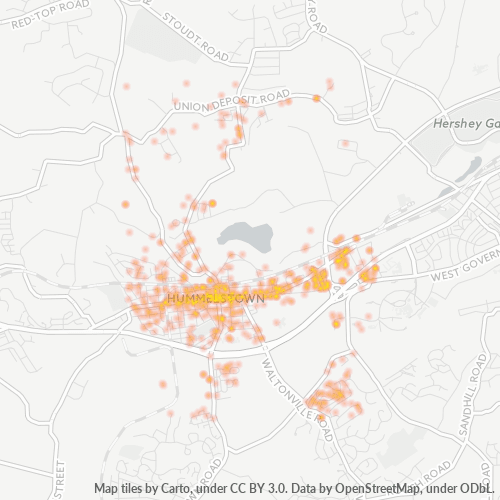 17036 Business Density Heatmap