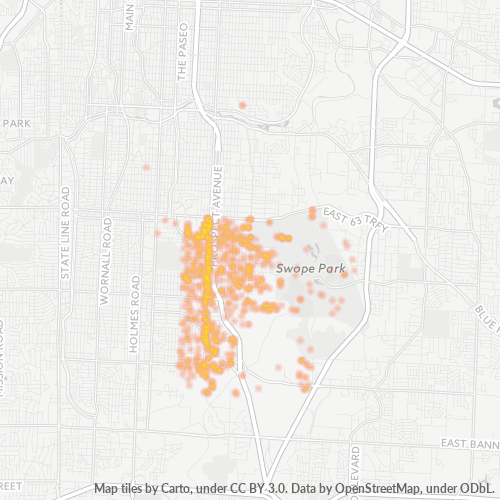 64132 Business Density Heatmap