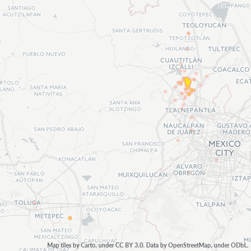 52929 Mapa de calor de densidad empresarial
