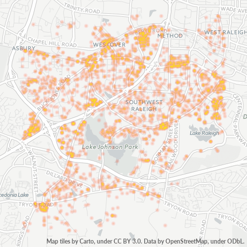 27606 Business Density Heatmap