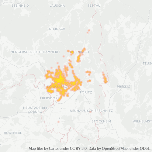 Heatmap für plz 96515