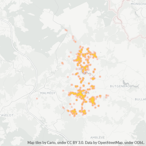 Heatmap voor postcode 4950