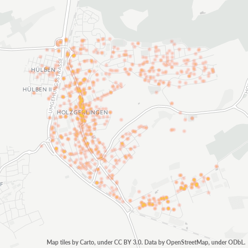 Heatmap für plz 71088