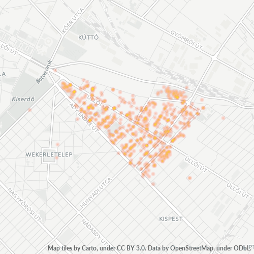 1191 Vállalati sűrűségi térkép