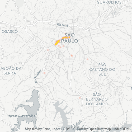 01416-000 Mapa de calor de densidad empresarial