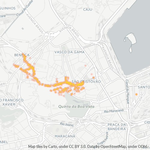 20910-000 Mapa de calor de densidad empresarial