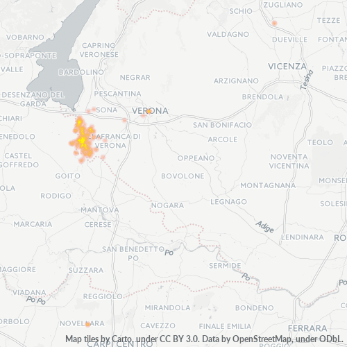 Mappa di calore per cap 37067