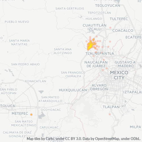 52966 Mapa de calor de densidad empresarial