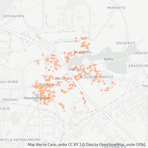 Heatmap für plz 04349