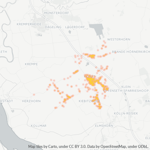 Heatmap für plz 25358