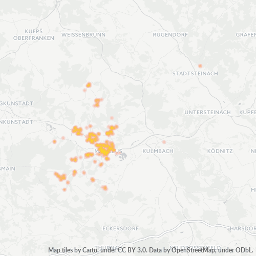 Heatmap für plz 95336