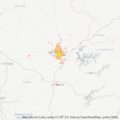 12900-000 Mapa de calor de densidad empresarial
