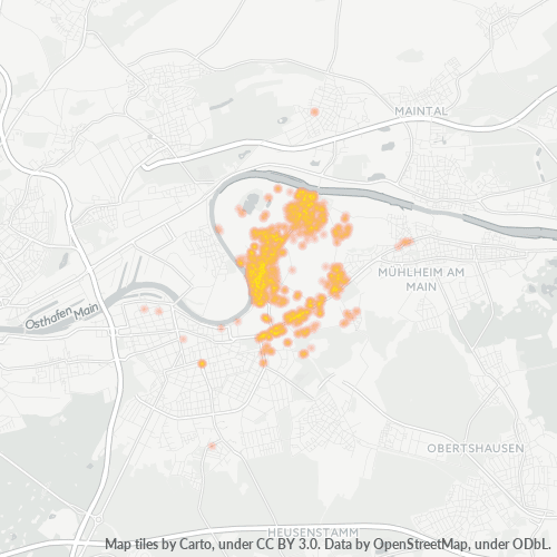 Heatmap für plz 63075