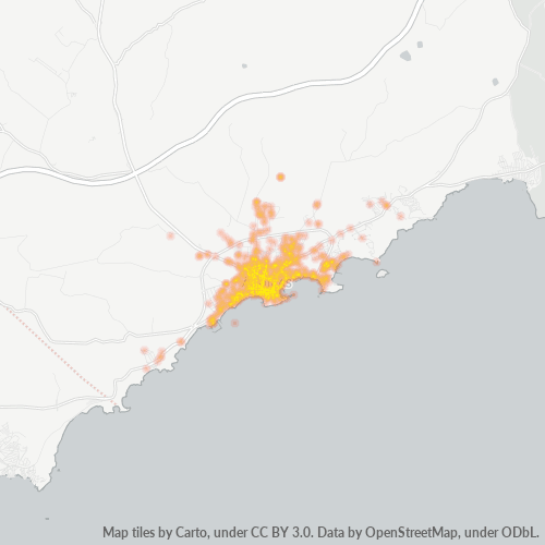 Mapa de calor para código postal 30880