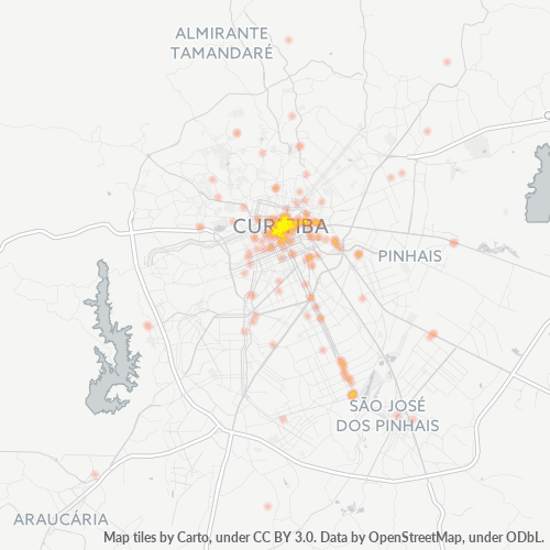80020-000 Mapa de calor de densidad empresarial