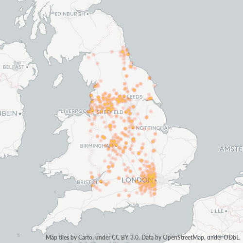 KW9 Business Density Heatmap