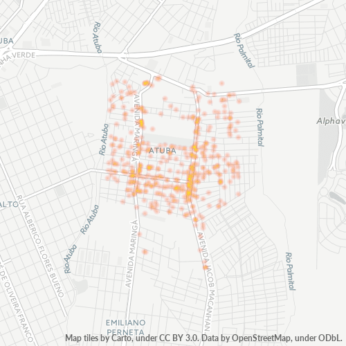 83326-000 Mapa de calor de densidad empresarial