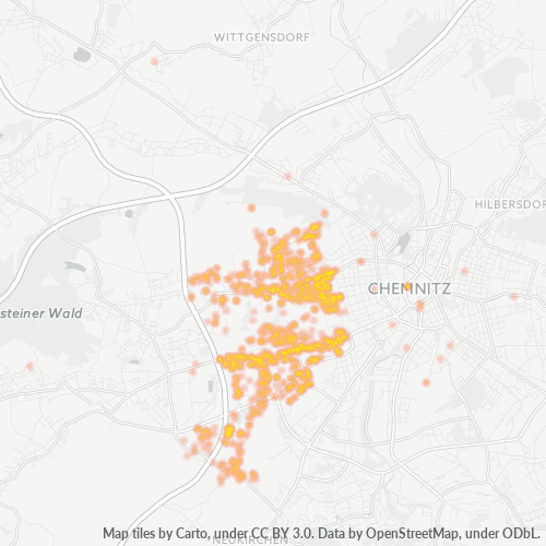 09116 Standortdichte-Heatmap
