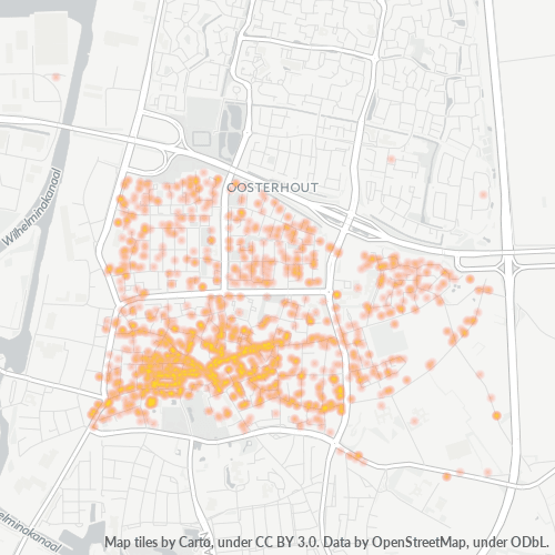 Heatmap voor postcode 4901