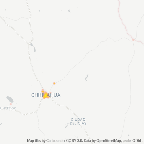 31020 Mapa de calor de densidad empresarial