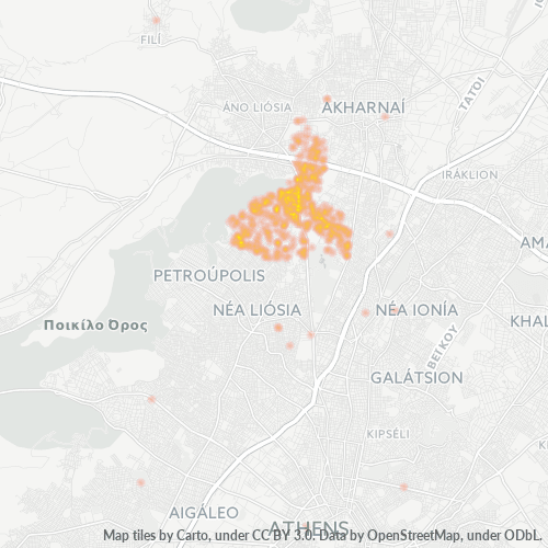 134 51 Χάρτης θερμότητας πυκνότητας επιχείρησης