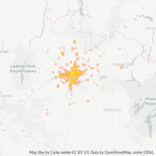 62-200 Mapa intensywności działalności gospodarczej