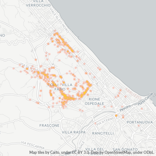 Mappa di calore per cap 65125