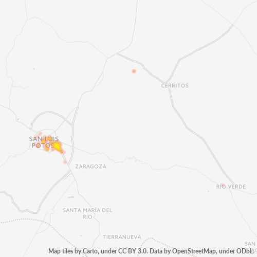 78394 Mapa de calor de densidad empresarial