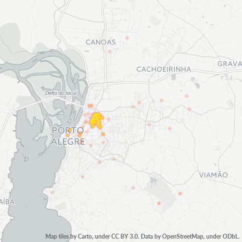 90550-000 Mapa de calor de densidad empresarial