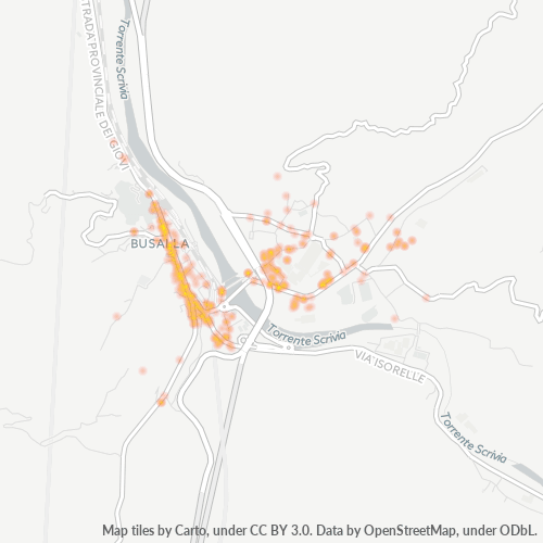 Mappa di calore per cap 16012