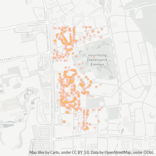 Heatmap voor postcode 7811