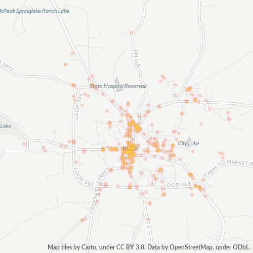 75785 Business Density Heatmap