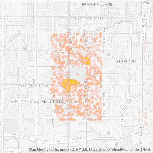 66207 Business Density Heatmap