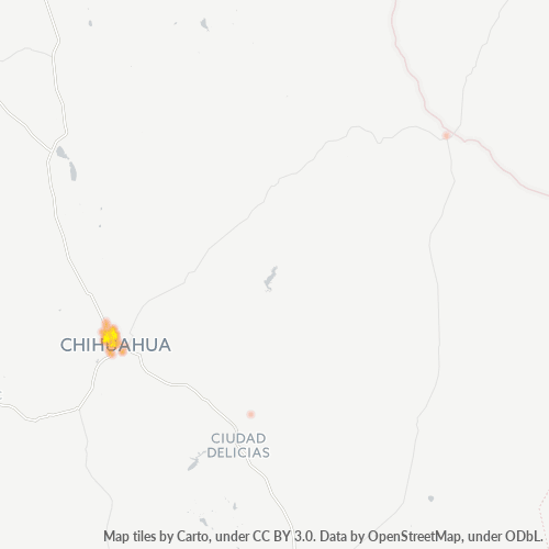 31110 Mapa de calor de densidad empresarial