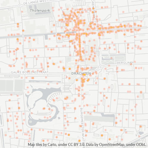 Heatmap voor postcode 9203