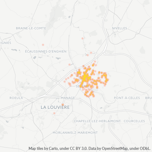 Heatmap voor postcode 7180