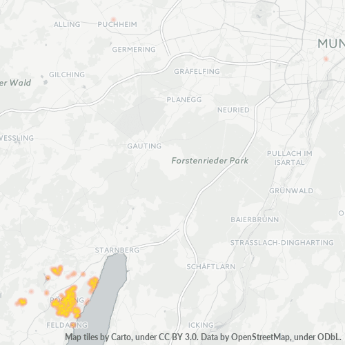 Heatmap für plz 82343