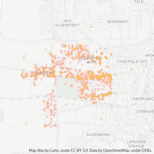 Heatmap für plz 39110
