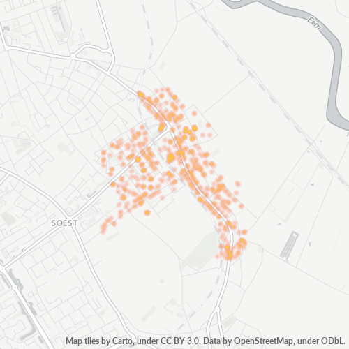 Heatmap voor postcode 3764