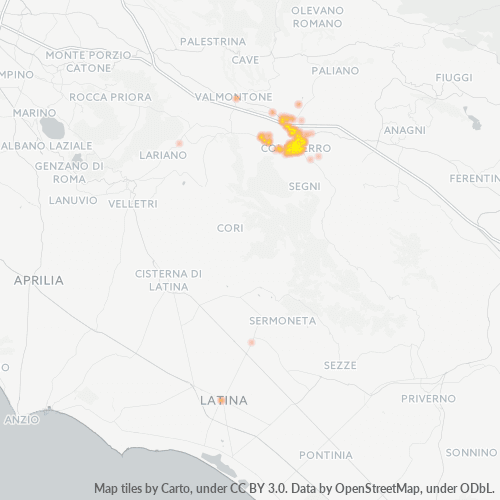 Mappa di calore per cap 00034