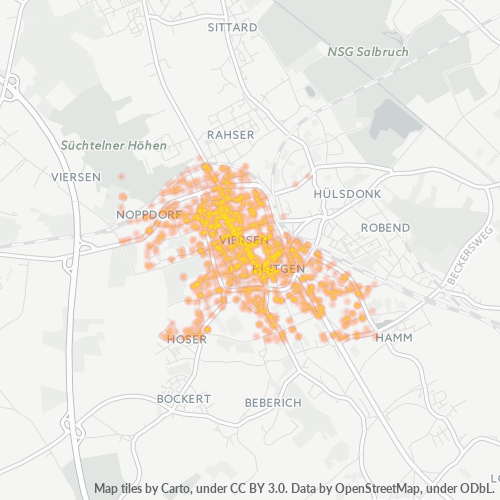 Heatmap für plz 41747