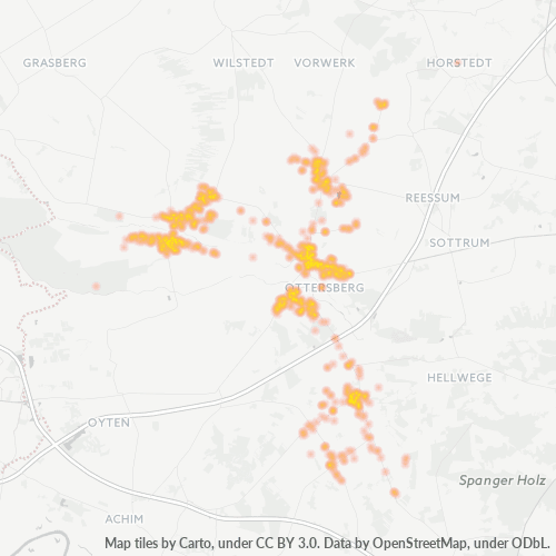 Heatmap für plz 28870