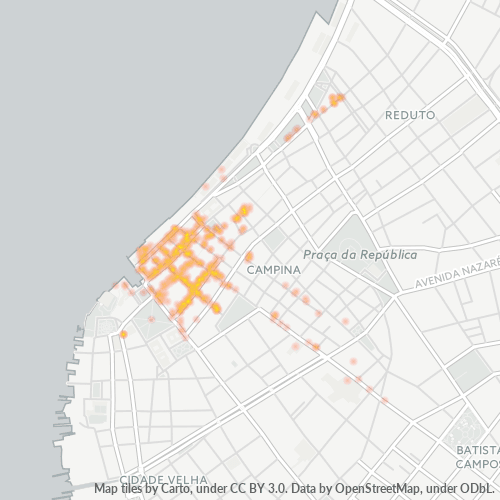 66013-000 Mapa de calor de densidad empresarial