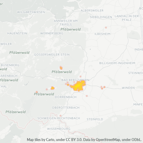 Heatmap für plz 76887