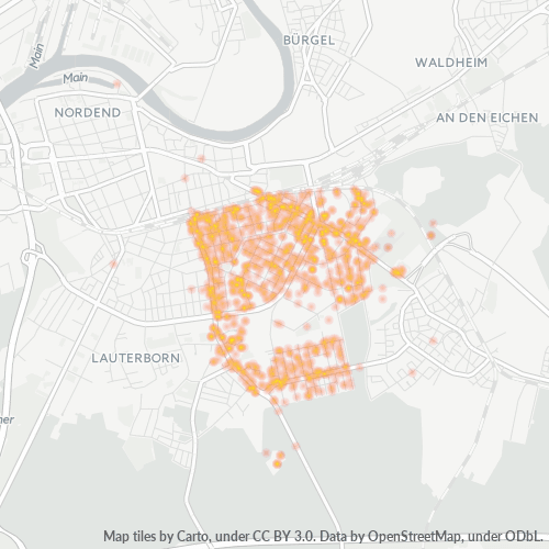 Heatmap für plz 63071