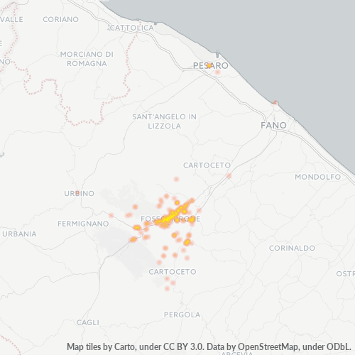 Mappa di calore per cap 61034