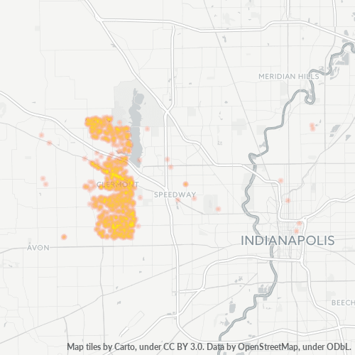 46234 Business Density Heatmap