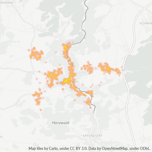 Heatmap für plz 78727
