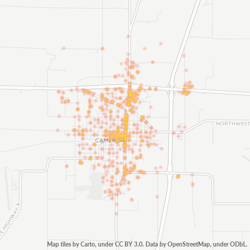 64429 Business Density Heatmap