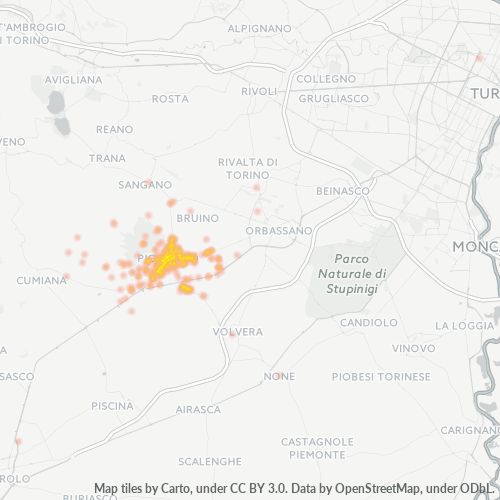 Mappa di calore per cap 10045